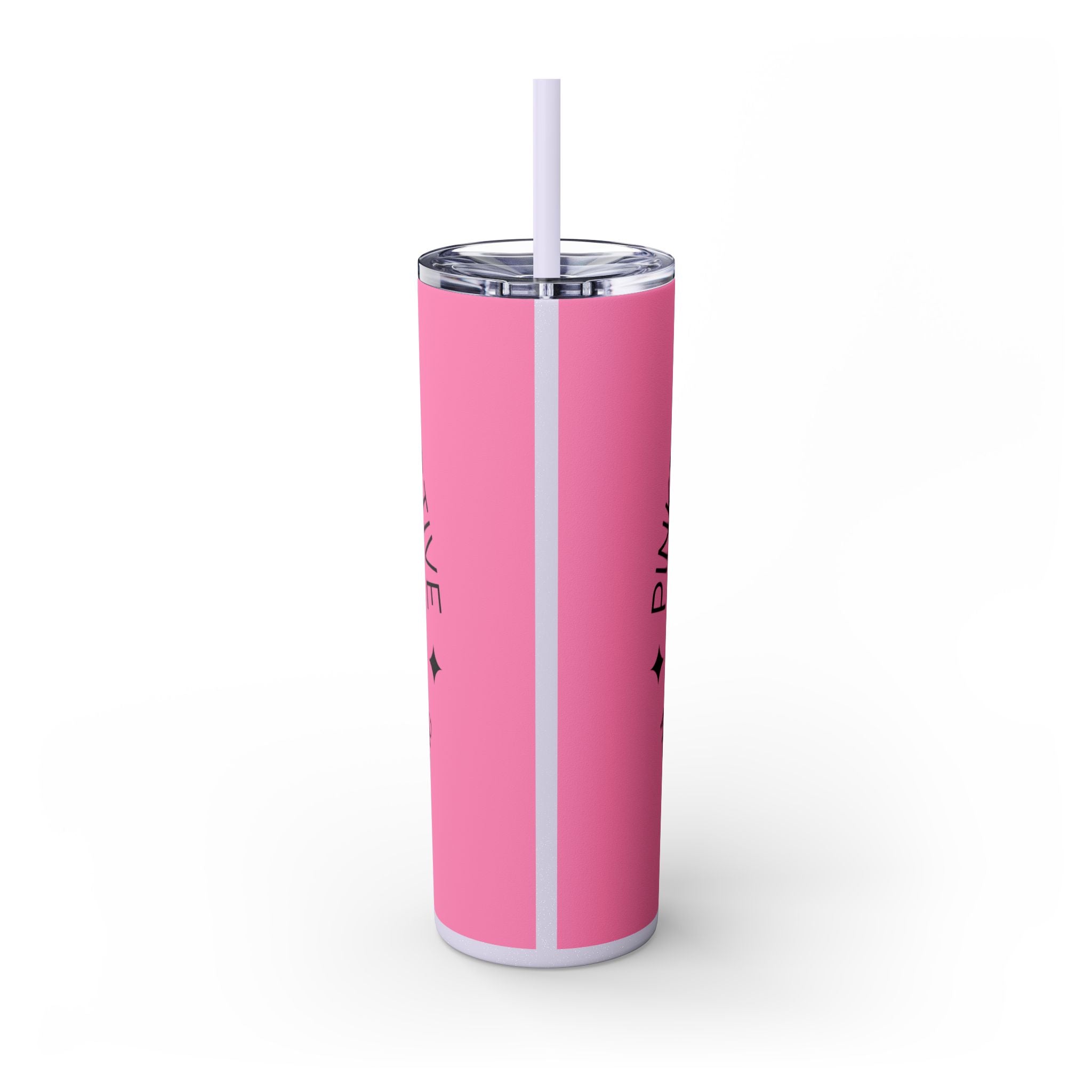 20oz Skinny Tumbler with Straw — Branded Logo Travel Cup