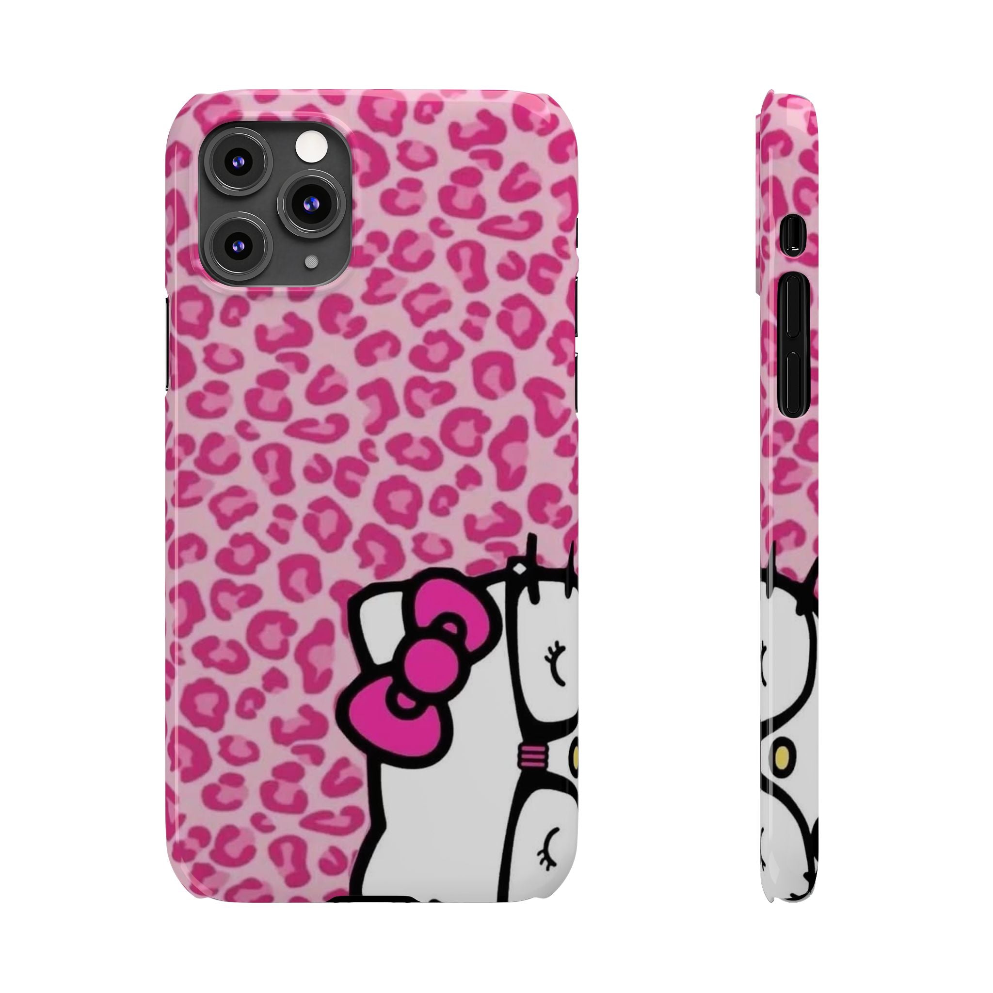 Hello Kitty Pink Leopard Slim Phone Case — Cute Kawaii Cat Design