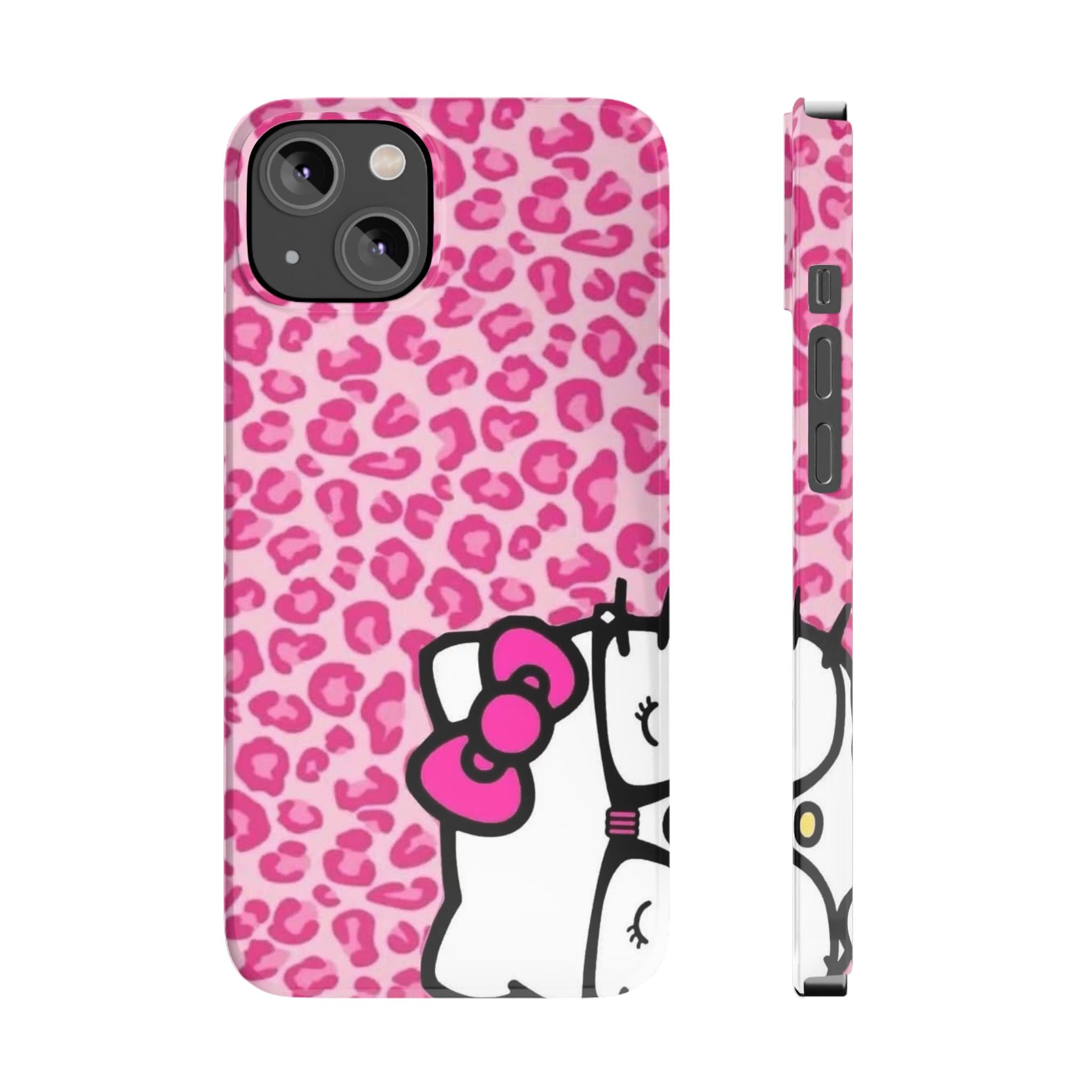 Hello Kitty Pink Leopard Slim Phone Case — Cute Kawaii Cat Design