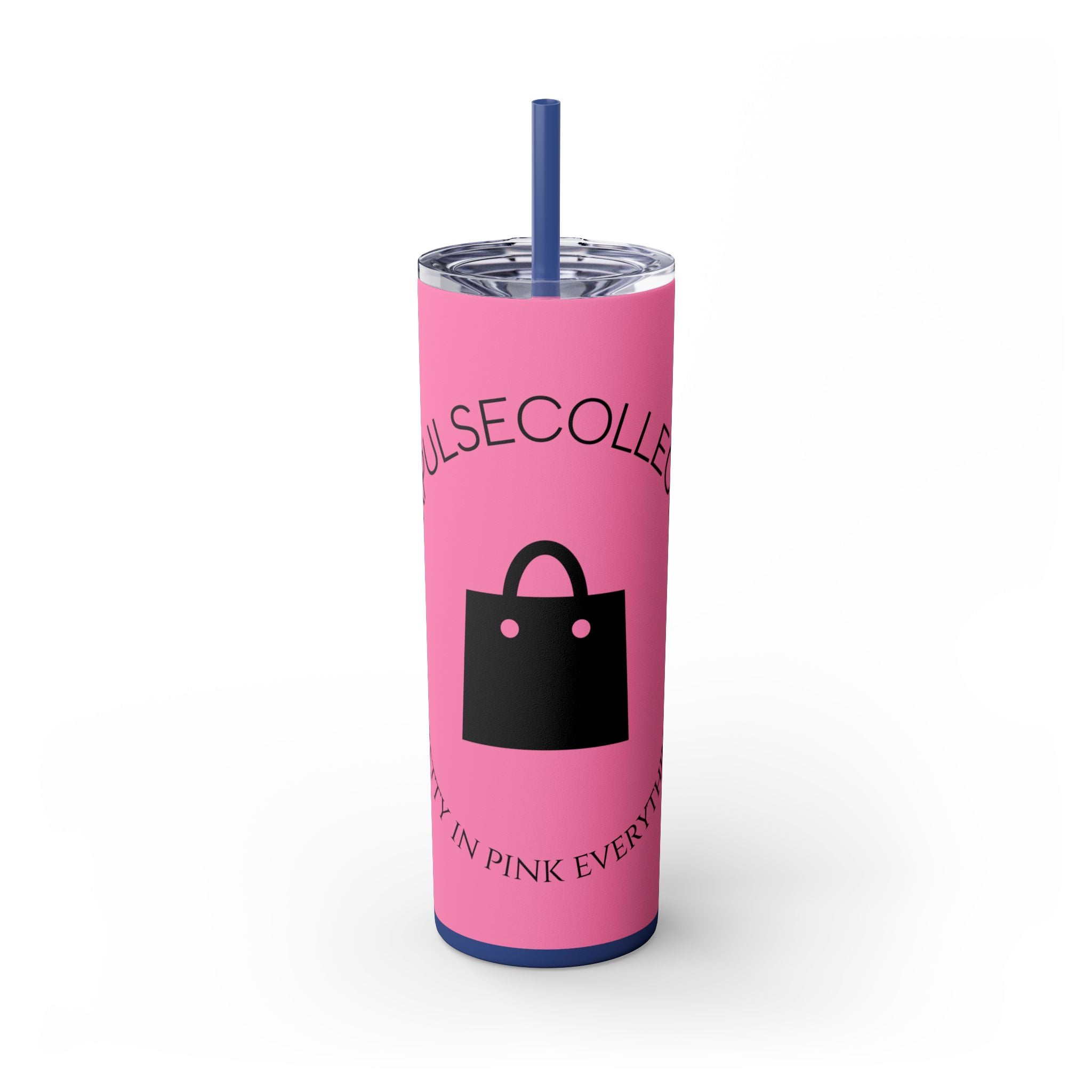 20oz Skinny Tumbler with Straw — Branded Logo Travel Cup