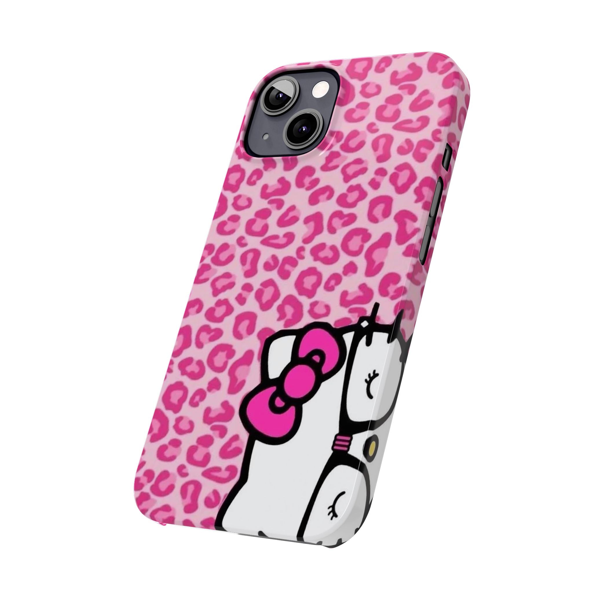 Hello Kitty Pink Leopard Slim Phone Case — Cute Kawaii Cat Design