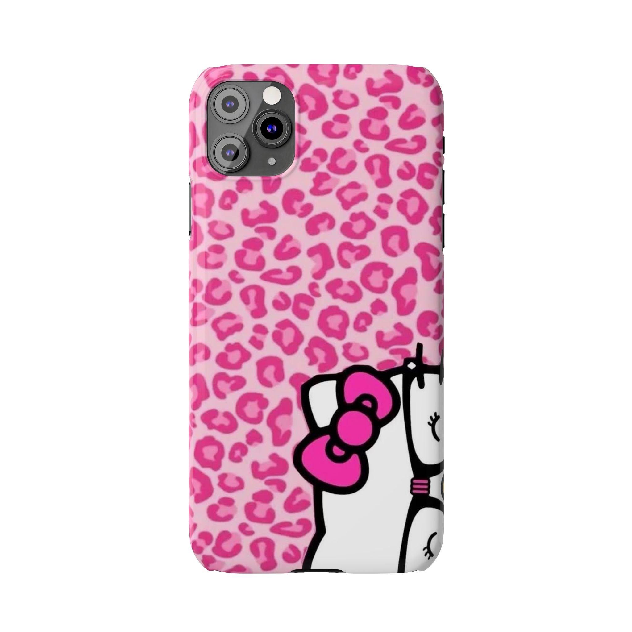 Hello Kitty Pink Leopard Slim Phone Case — Cute Kawaii Cat Design