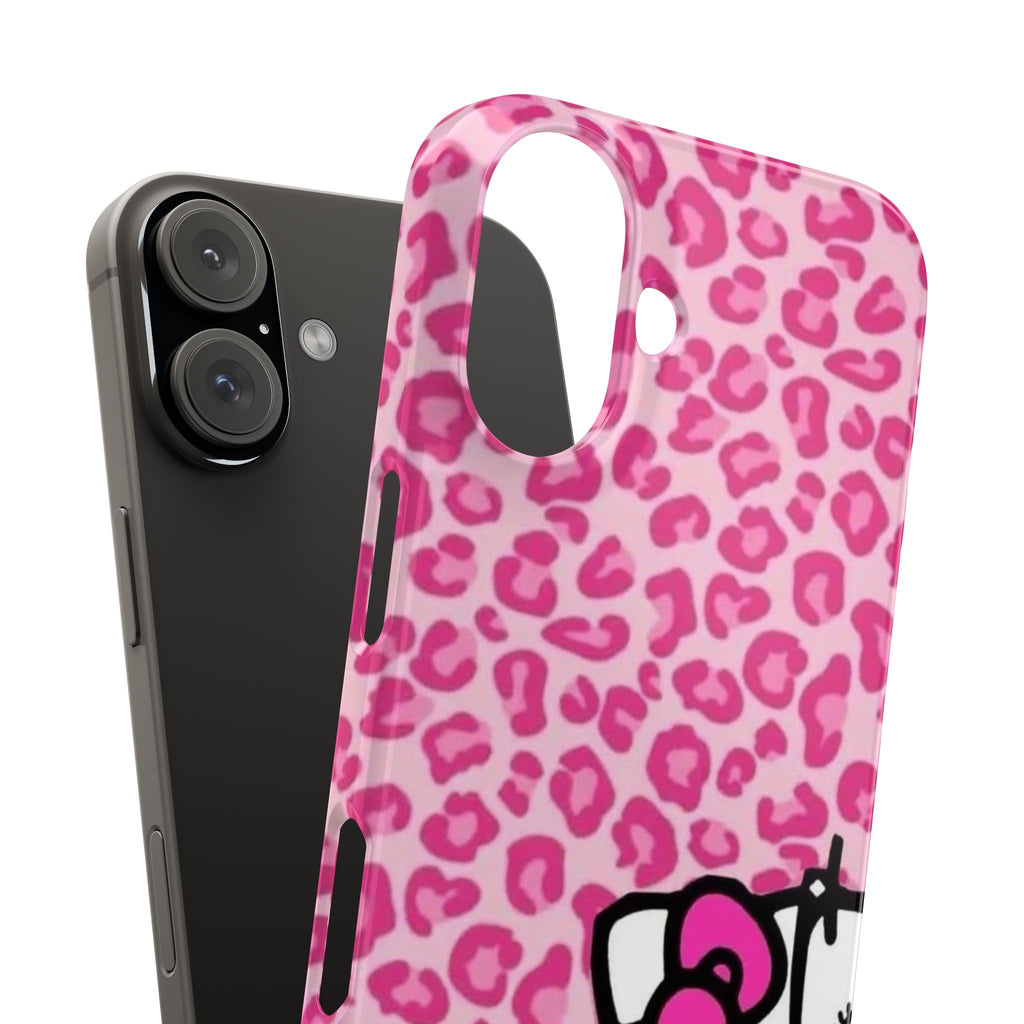 Hello Kitty Pink Leopard Slim Phone Case — Cute Kawaii Cat Design