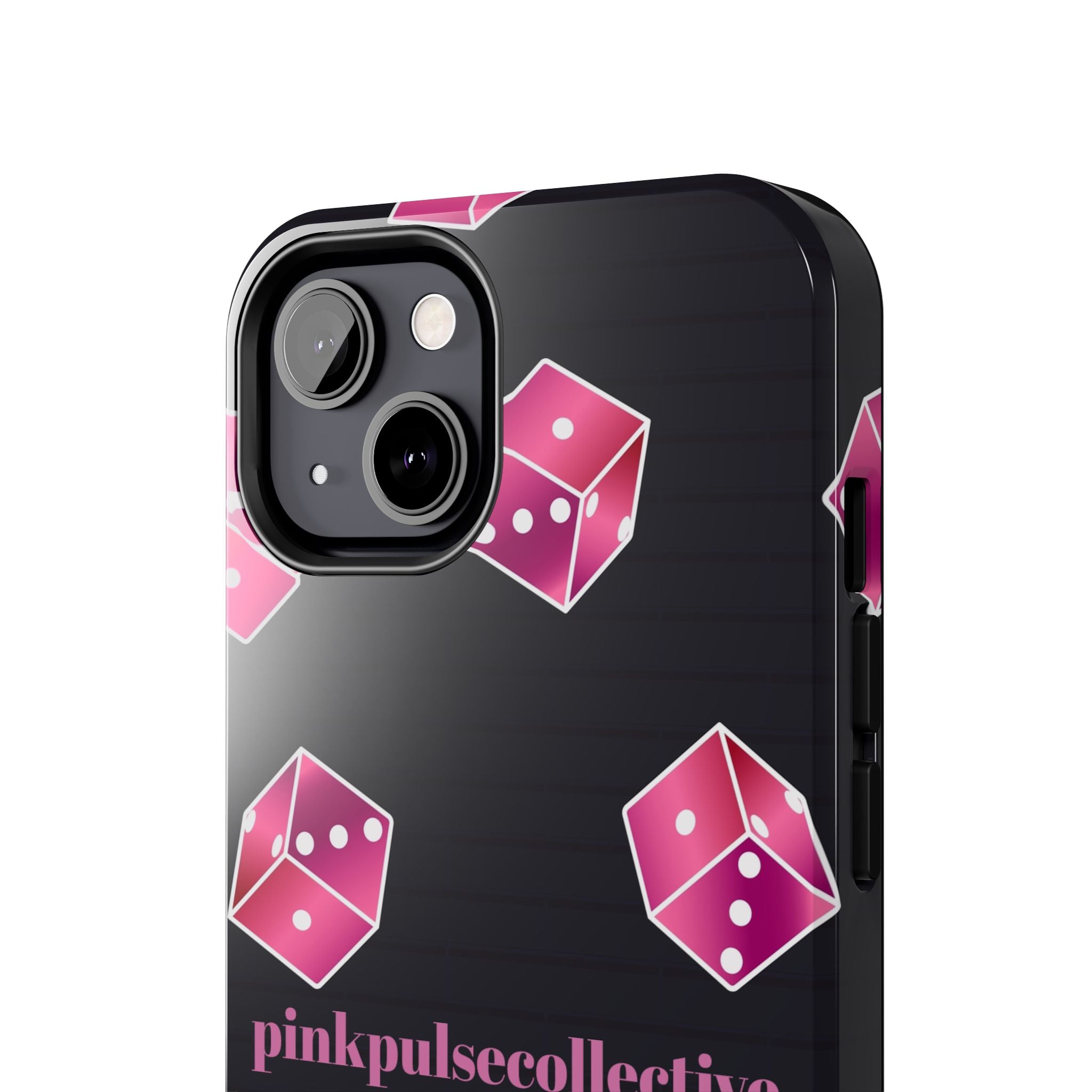 Pink Dice Tough Phone Case — PinkPulseCollective Patterned Protective Cover
