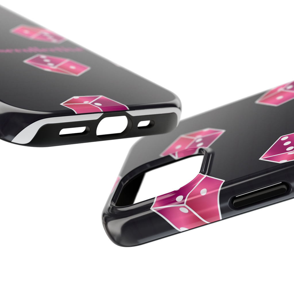 Pink Dice Tough Phone Case — PinkPulseCollective Patterned Protective Cover