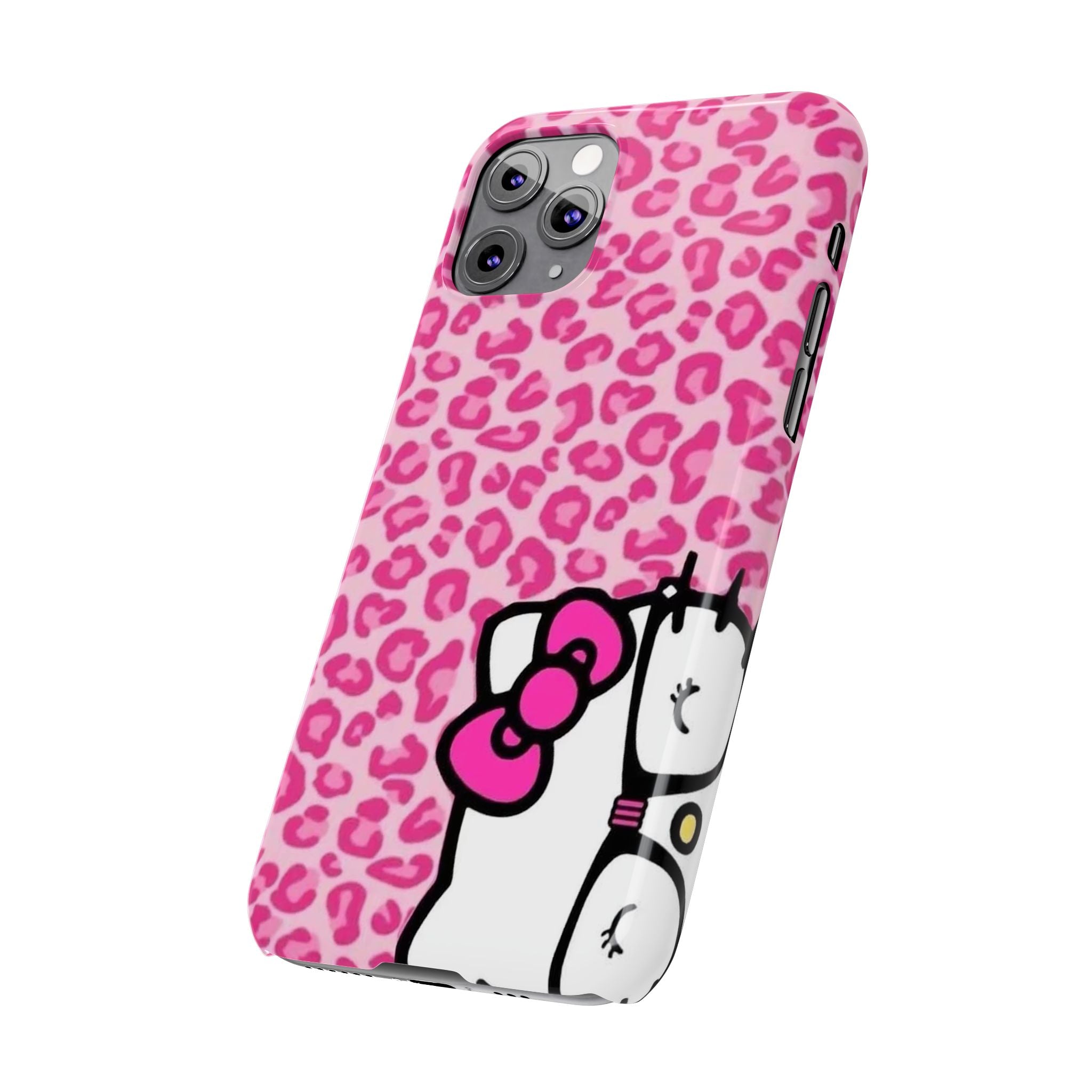 Hello Kitty Pink Leopard Slim Phone Case — Cute Kawaii Cat Design