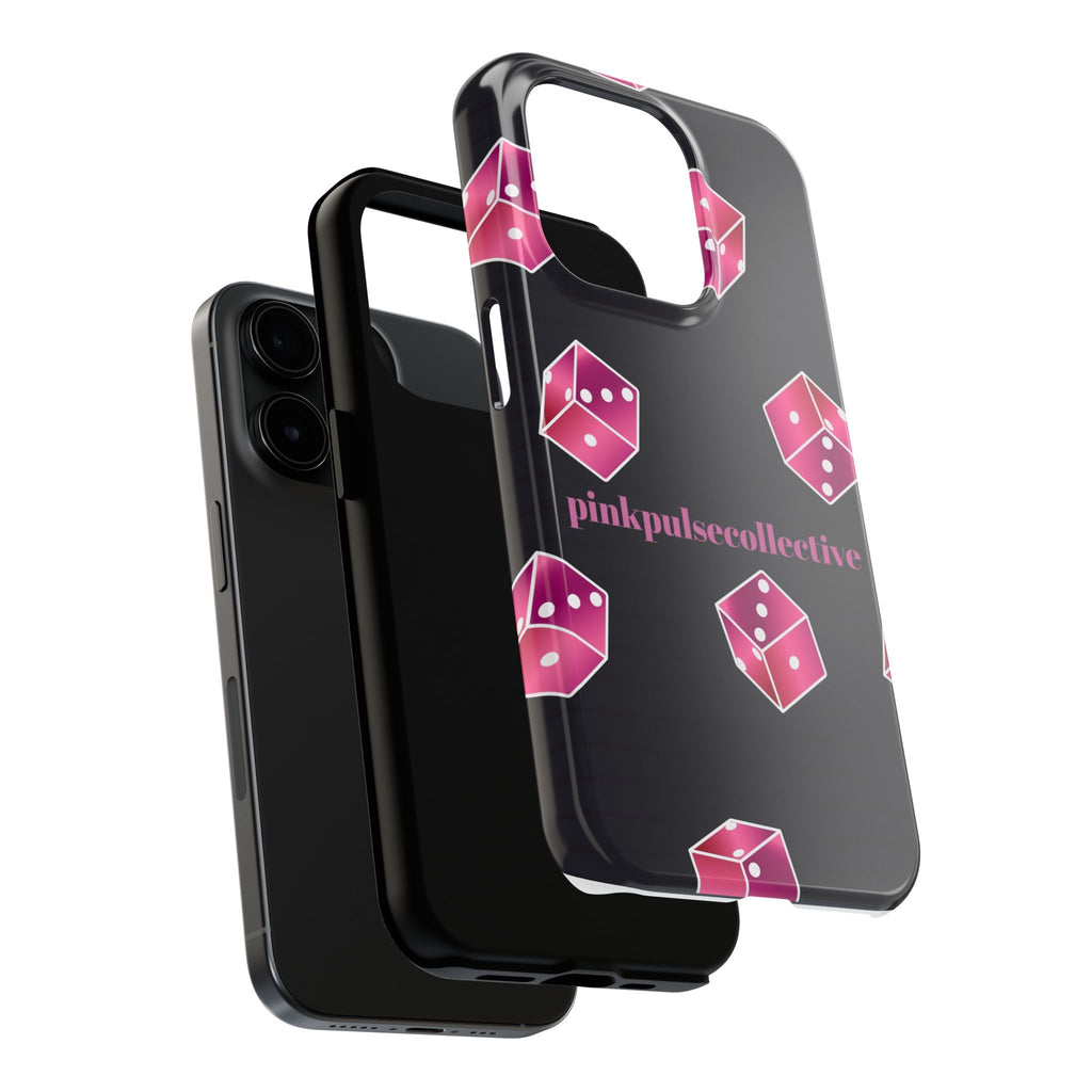 Pink Dice Tough Phone Case — PinkPulseCollective Patterned Protective Cover
