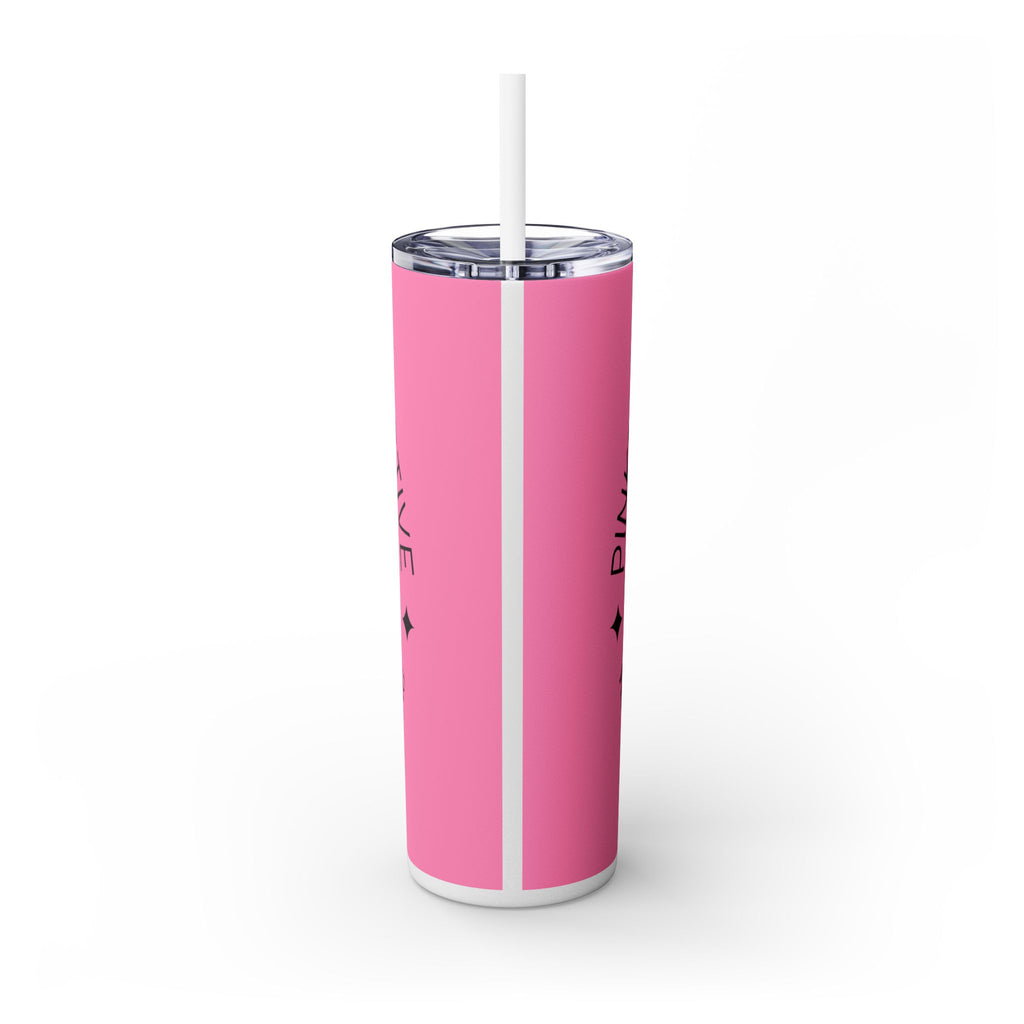 20oz Skinny Tumbler with Straw — Branded Logo Travel Cup
