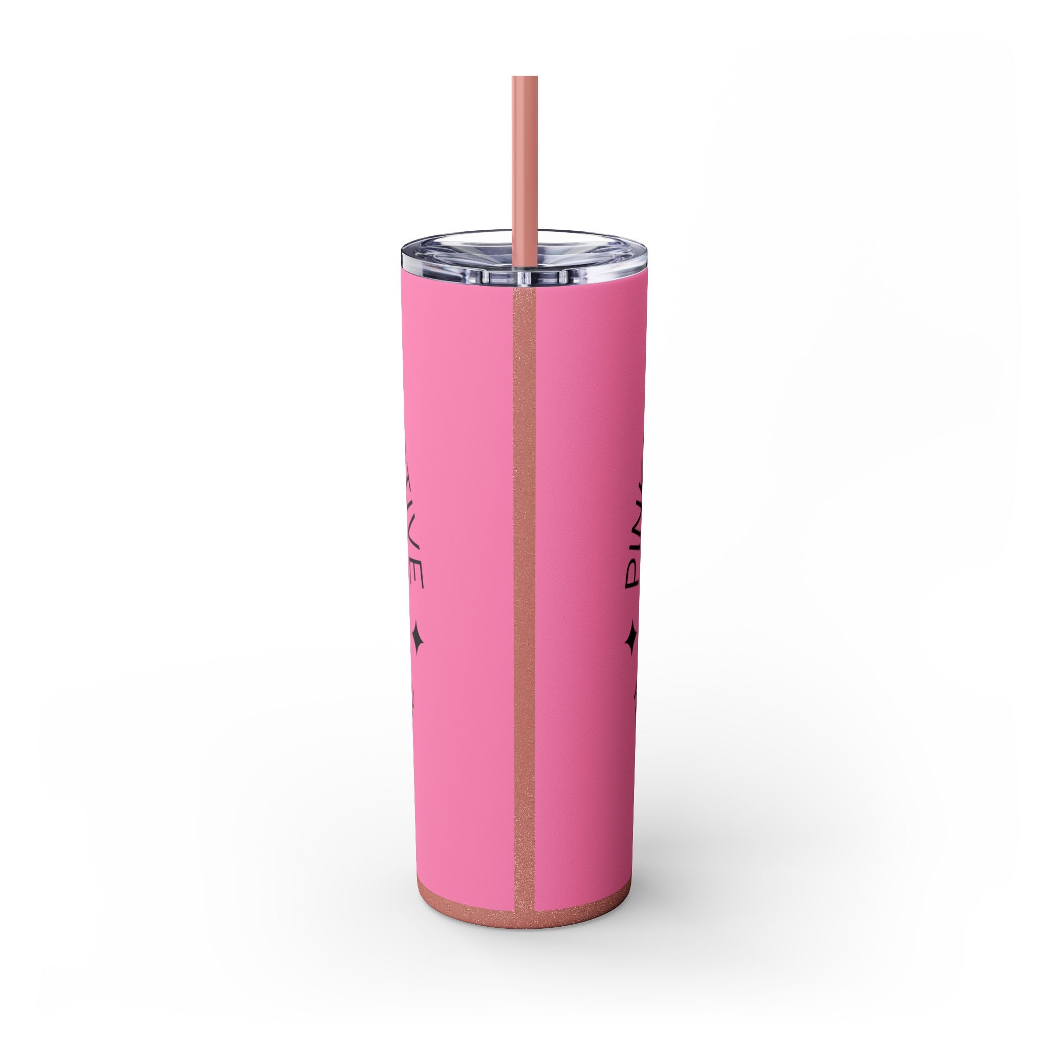 20oz Skinny Tumbler with Straw — Branded Logo Travel Cup