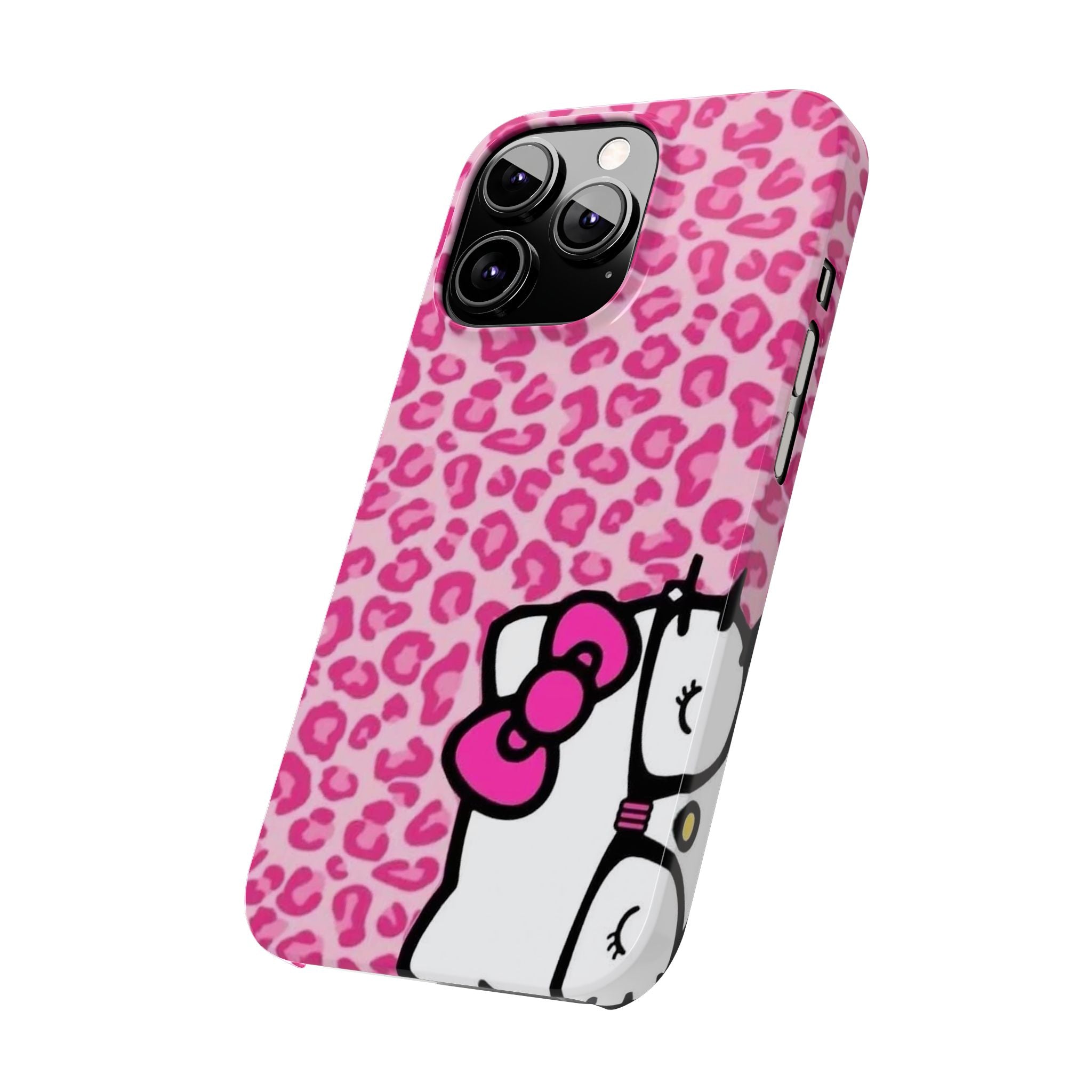 Hello Kitty Pink Leopard Slim Phone Case — Cute Kawaii Cat Design