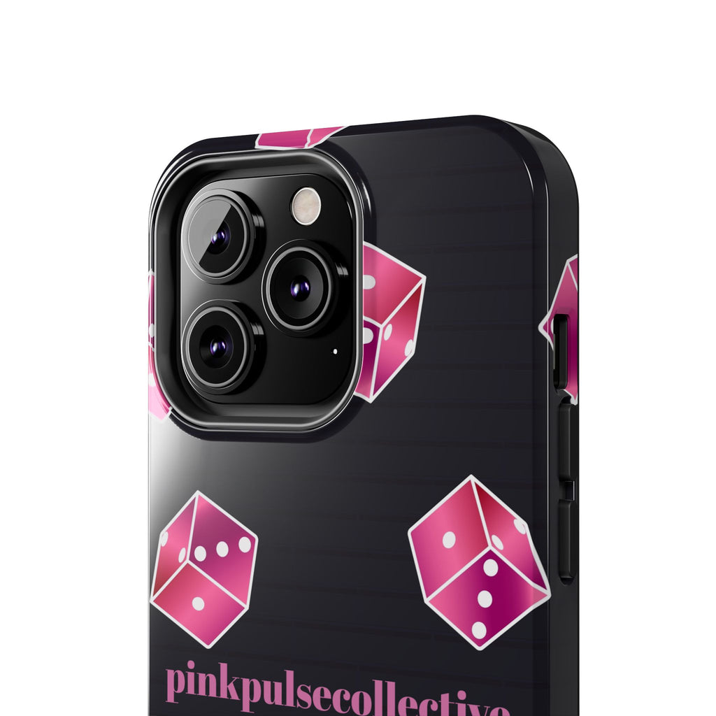 Pink Dice Tough Phone Case — PinkPulseCollective Patterned Protective Cover