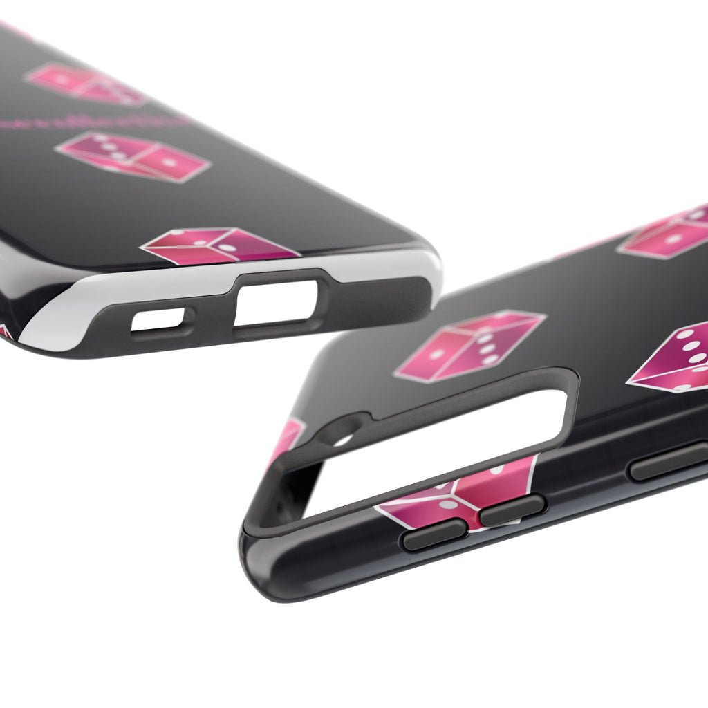 Pink Dice Tough Phone Case — PinkPulseCollective Patterned Protective Cover