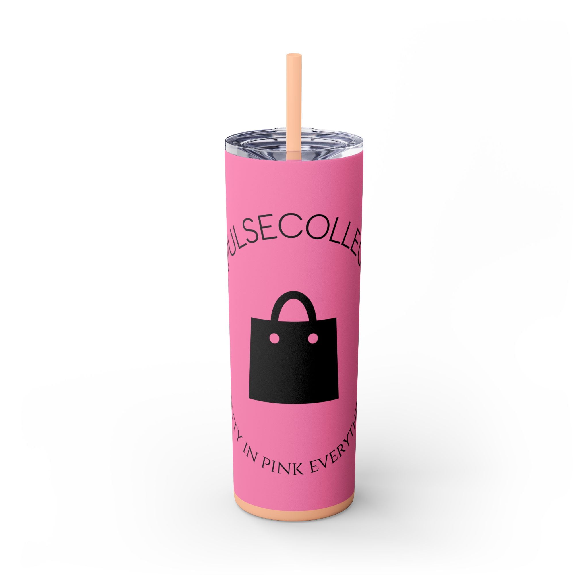 20oz Skinny Tumbler with Straw — Branded Logo Travel Cup