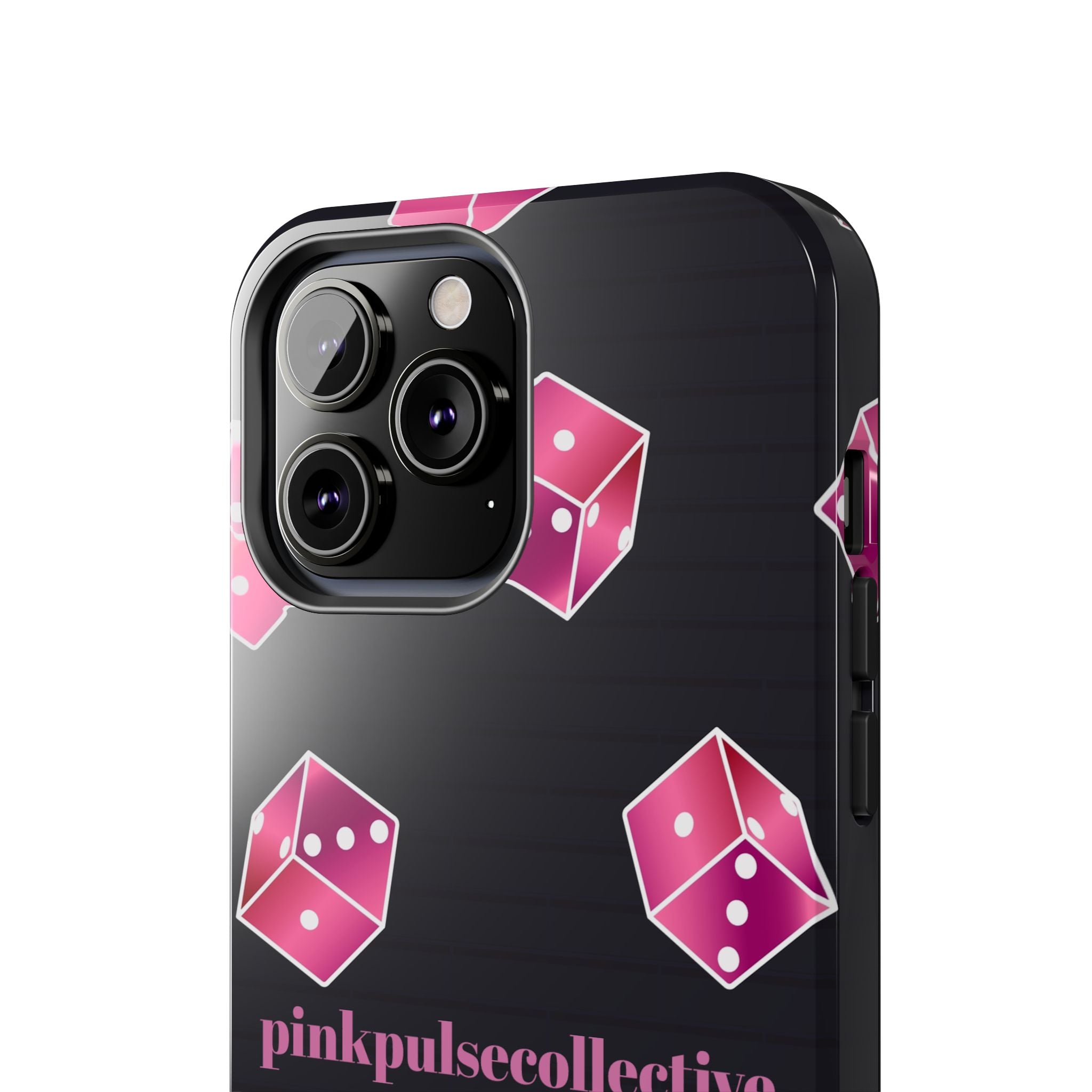 Pink Dice Tough Phone Case — PinkPulseCollective Patterned Protective Cover