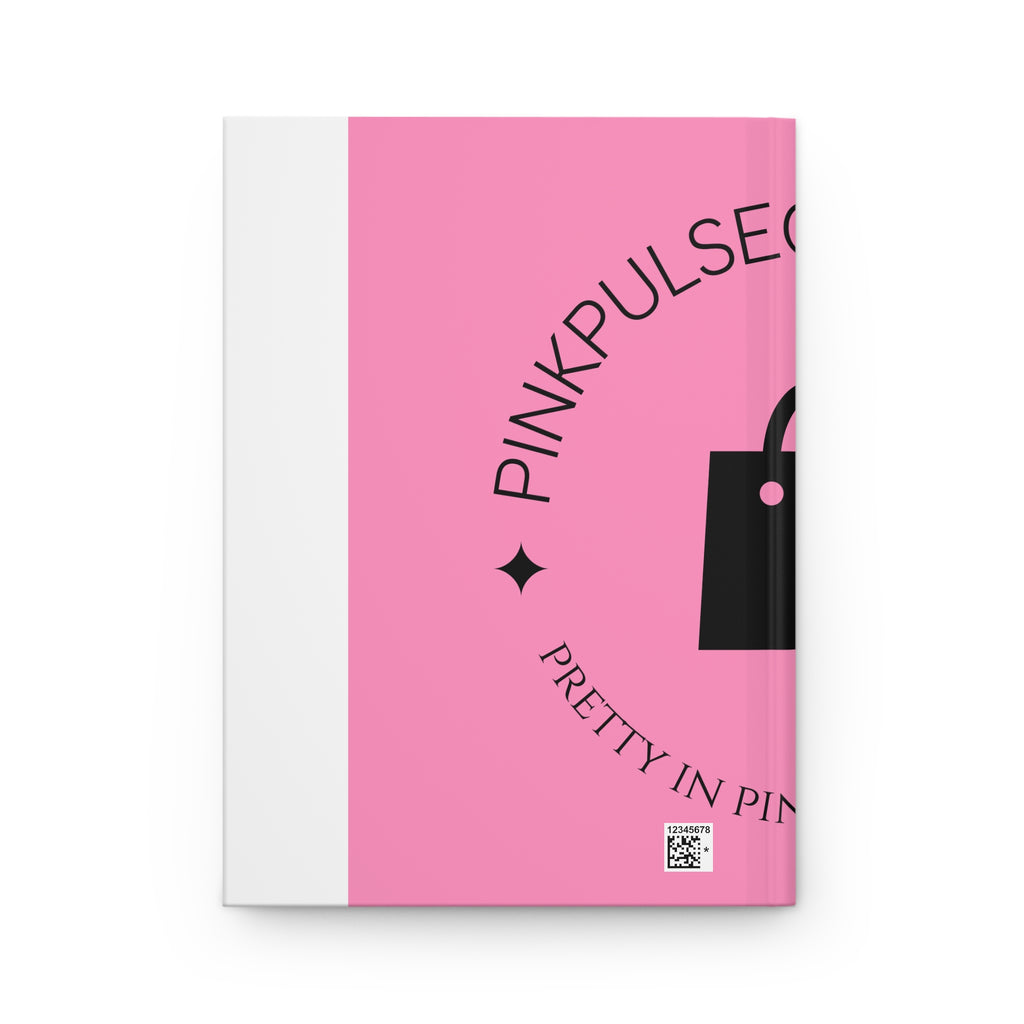 PinkPulse Collective Hardcover Journal — "Pretty in Pink" Shopper Notebook