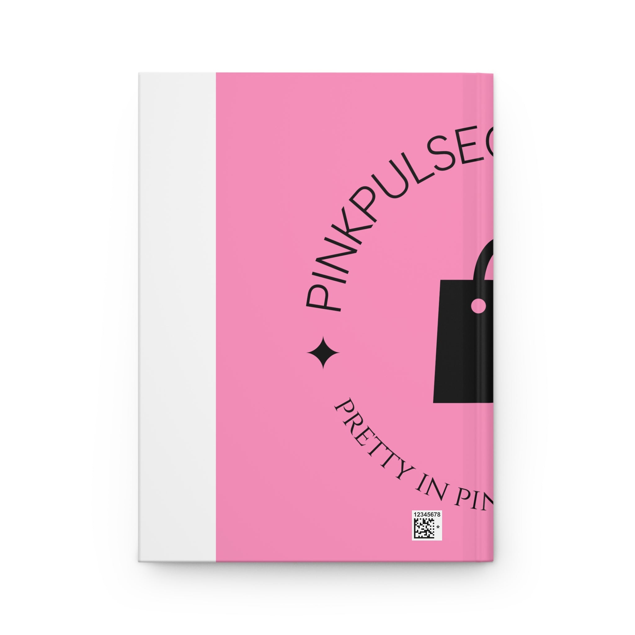 PinkPulse Collective Hardcover Journal — "Pretty in Pink" Shopper Notebook