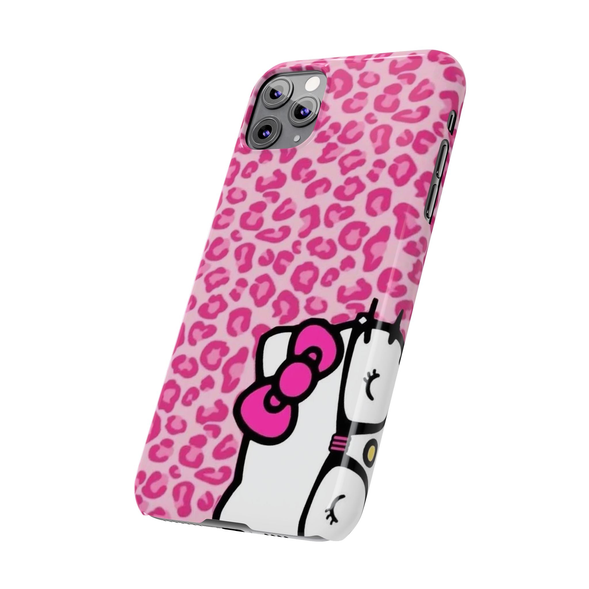 Hello Kitty Pink Leopard Slim Phone Case — Cute Kawaii Cat Design