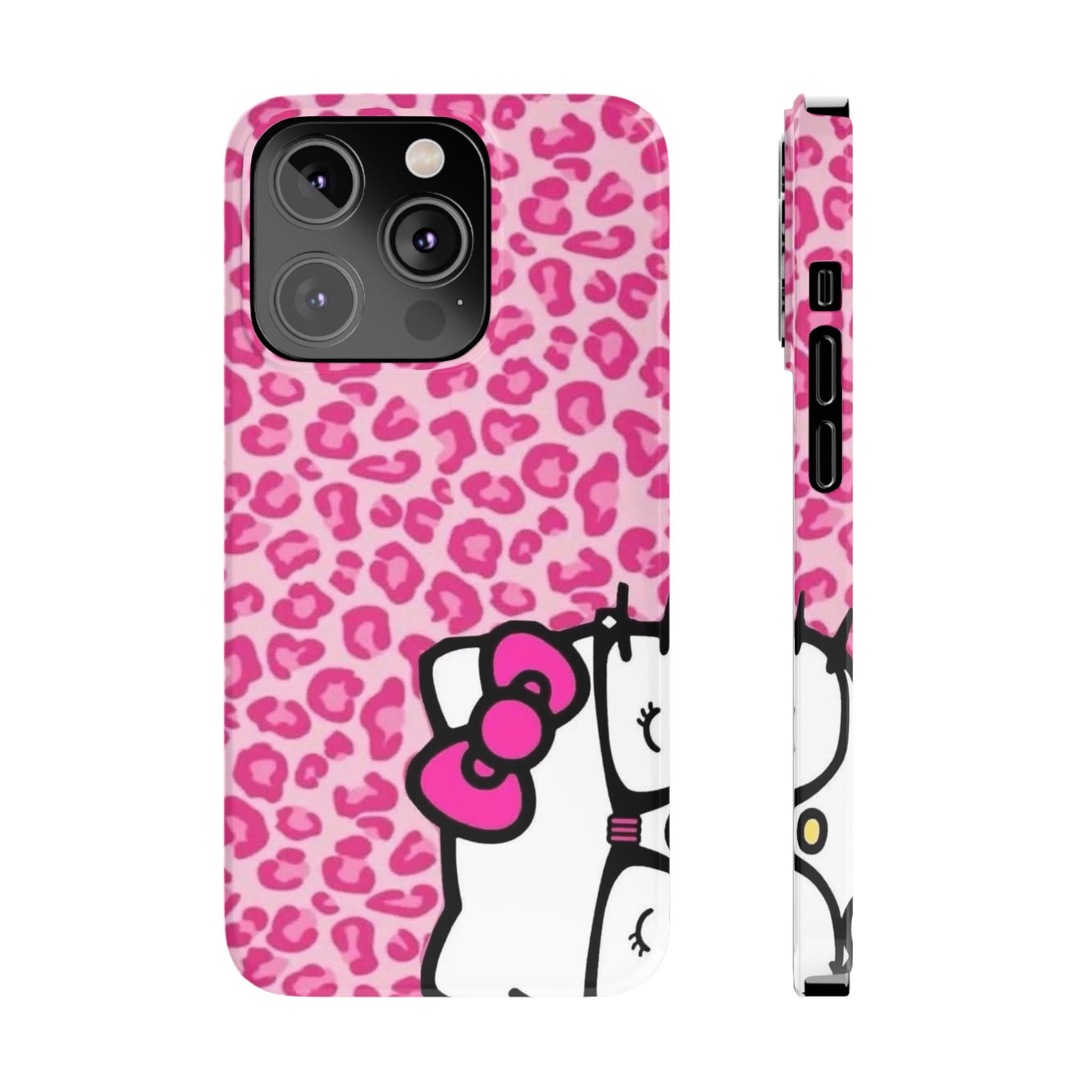 Hello Kitty Pink Leopard Slim Phone Case — Cute Kawaii Cat Design