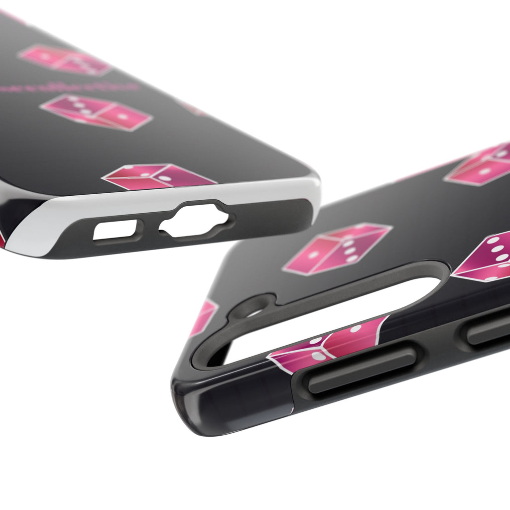 Pink Dice Tough Phone Case — PinkPulseCollective Patterned Protective Cover