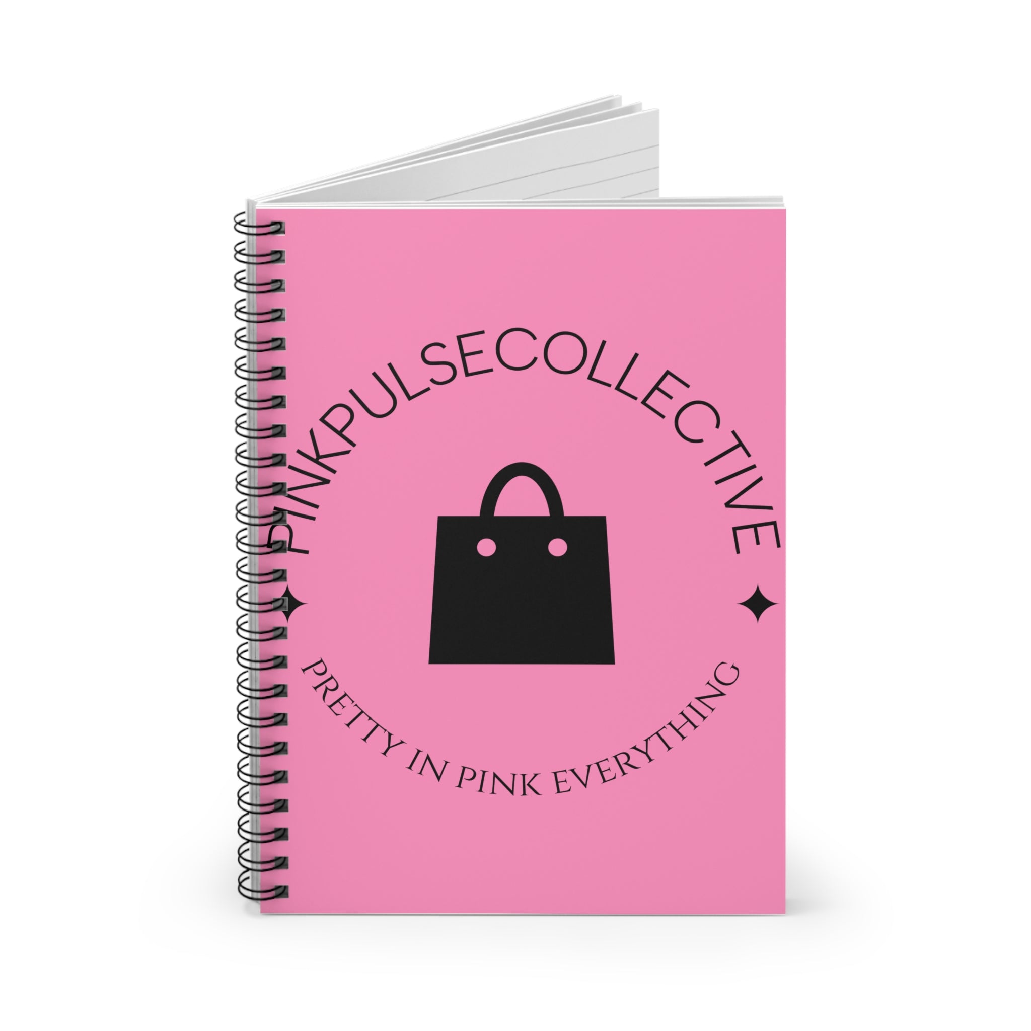 Pink Pulse Collective Spiral Notebook — "Pretty in Pink Everything" Ruled Journal