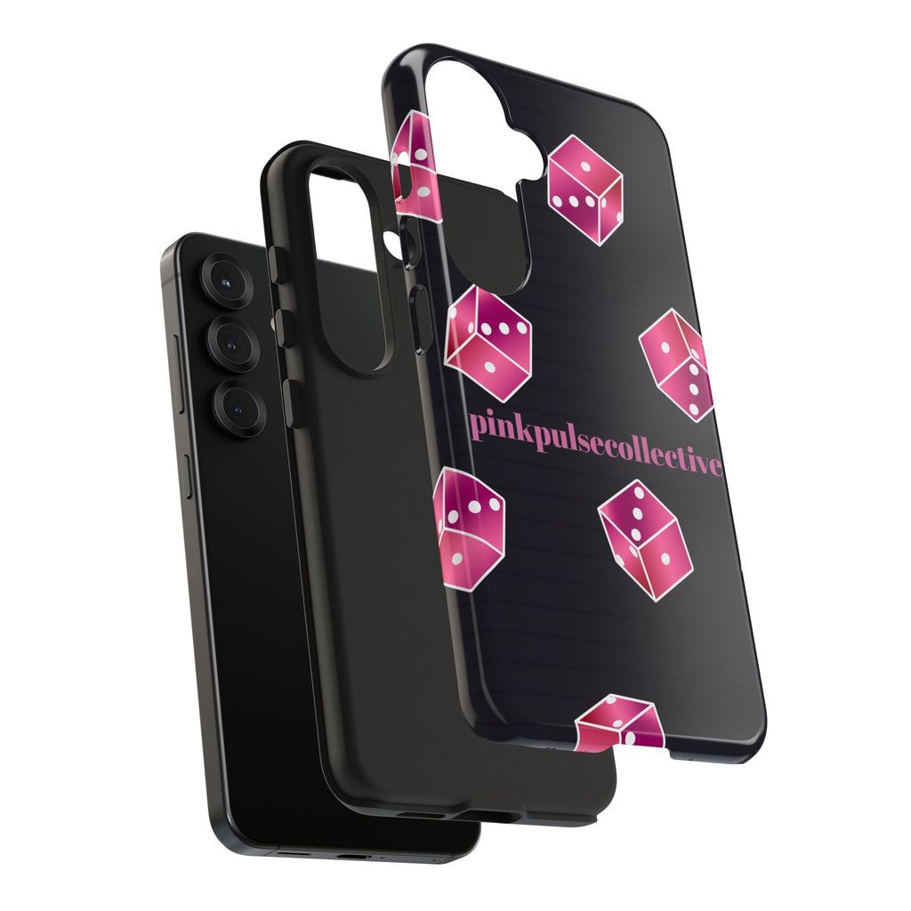 Pink Dice Tough Phone Case — PinkPulseCollective Patterned Protective Cover