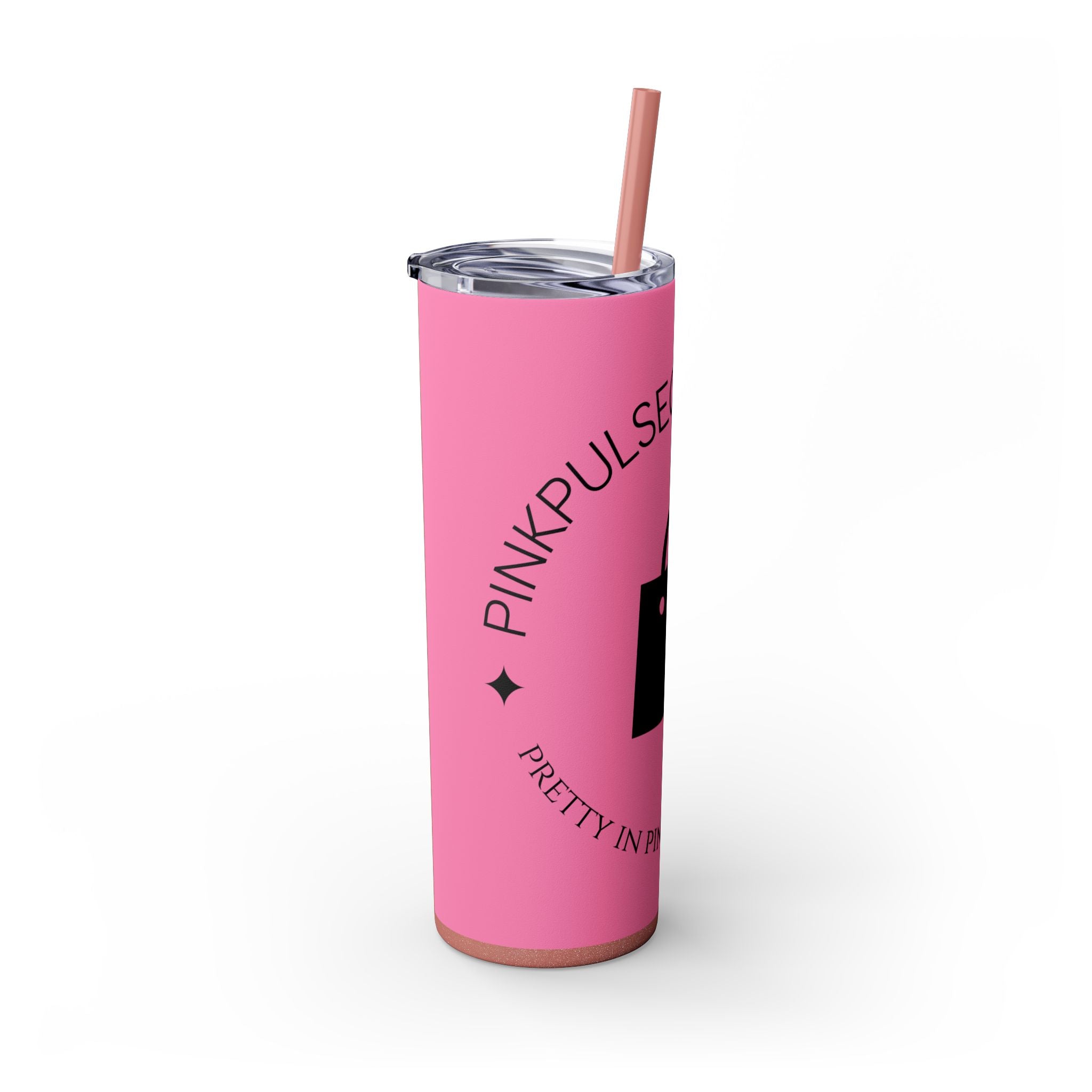 20oz Skinny Tumbler with Straw — Branded Logo Travel Cup