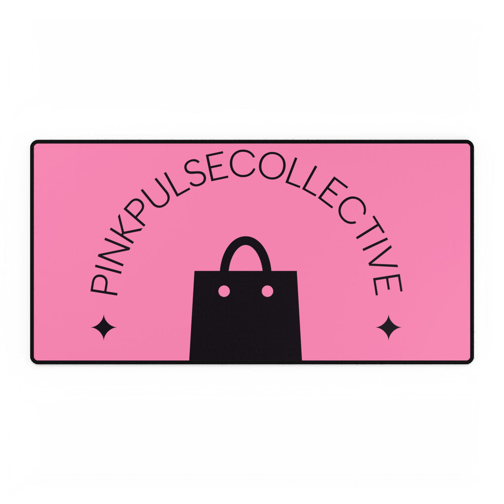 PinkPulseCollective Pink Desk Mat — Large Decorative Office Mousepad