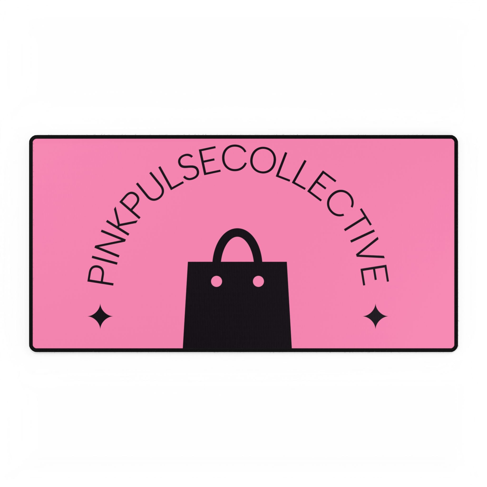 PinkPulseCollective Pink Desk Mat — Large Decorative Office Mousepad