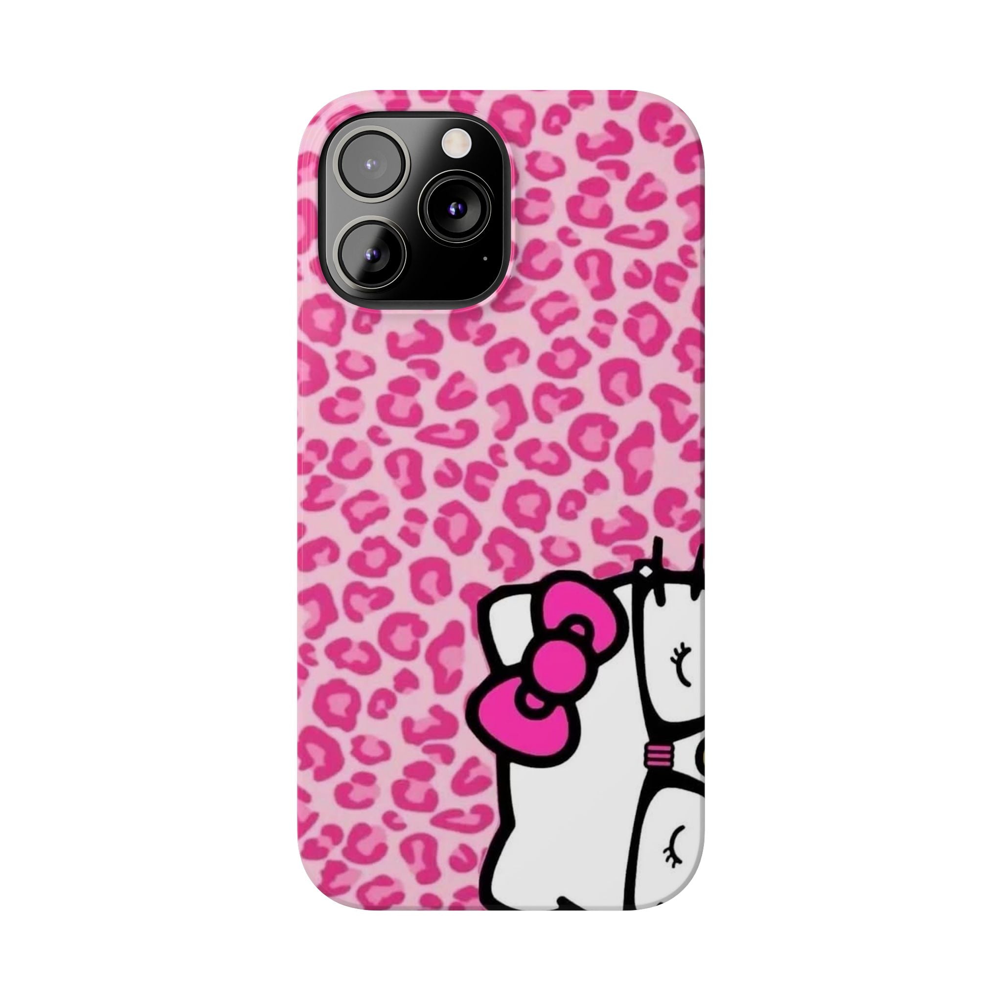 Hello Kitty Pink Leopard Slim Phone Case — Cute Kawaii Cat Design