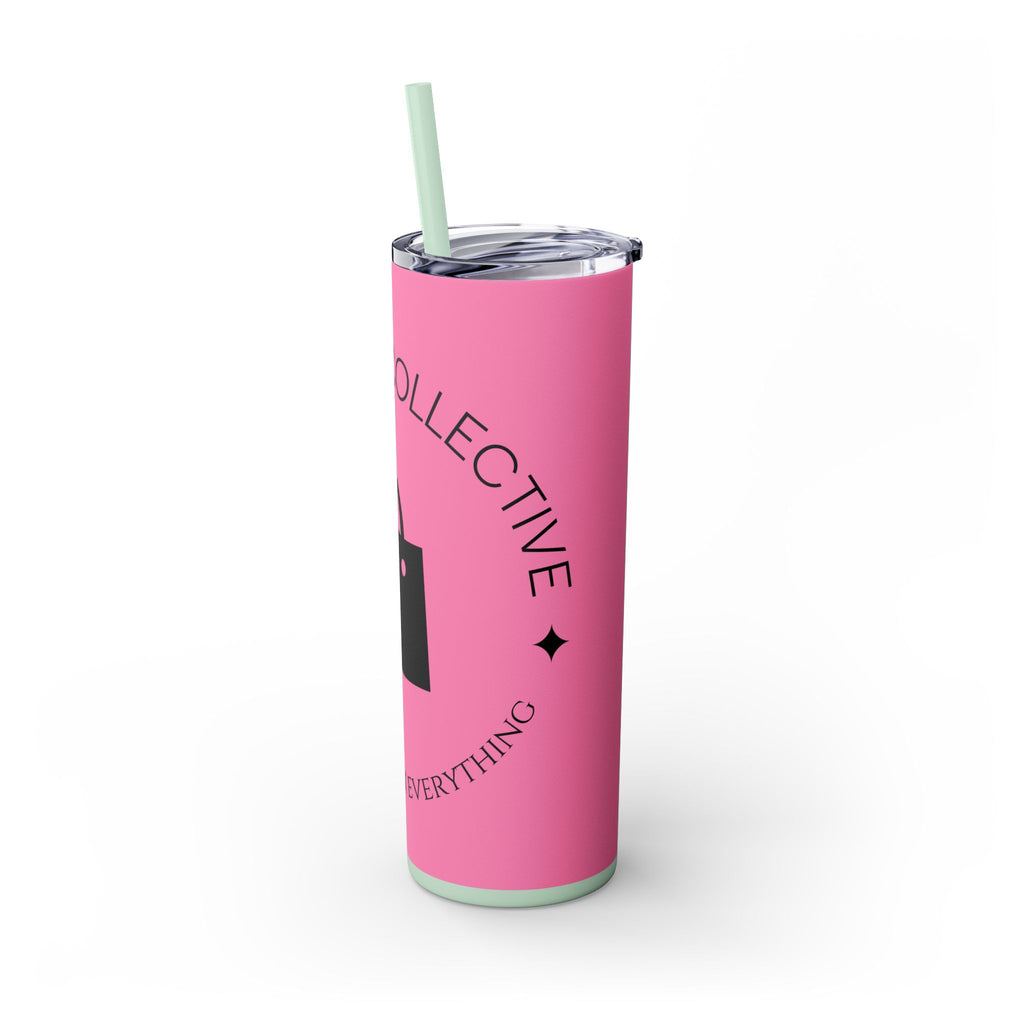 20oz Skinny Tumbler with Straw — Branded Logo Travel Cup